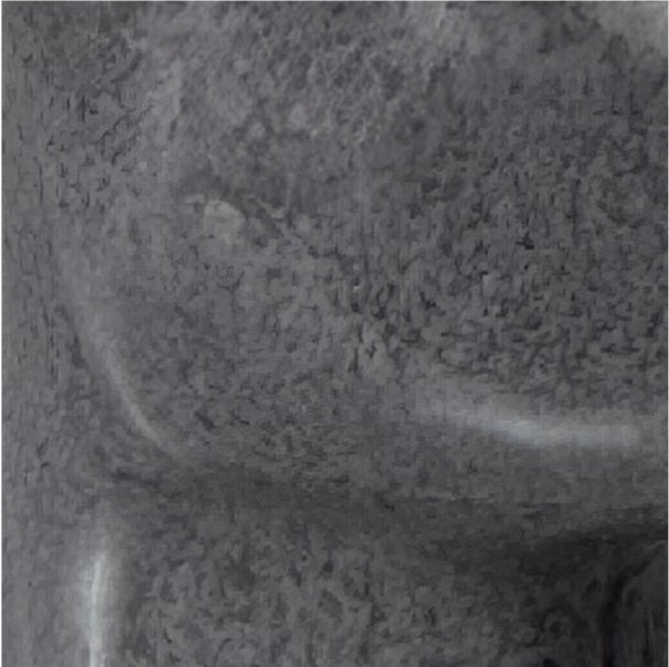 Blue Merle glaze swatch, gloss ceramic finish with mottled pattern for pet memorial urn