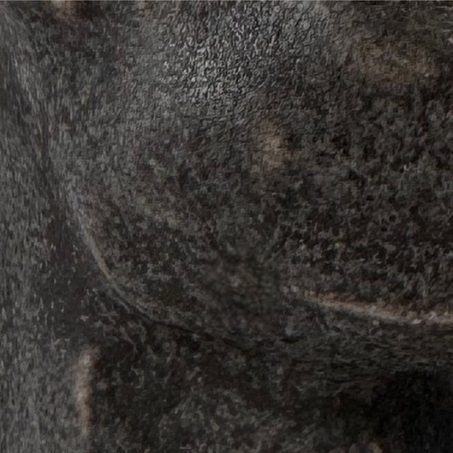 Charcoal glaze swatch, matte dark gray ceramic finish for pet memorial urn