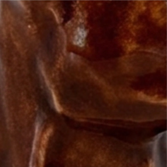 Chestnut glaze swatch, gloss ceramic finish for pet memorial urn