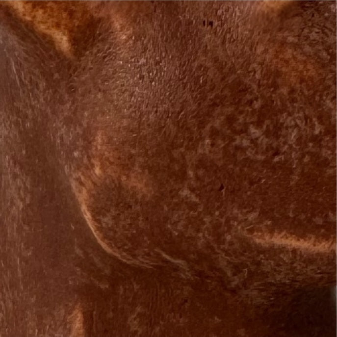 Chocolate glaze swatch, matte brown ceramic finish for pet memorial urn