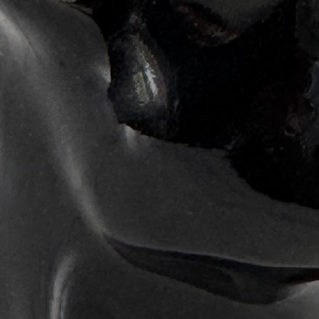 Onyx glaze swatch, gloss black ceramic finish for pet memorial urn