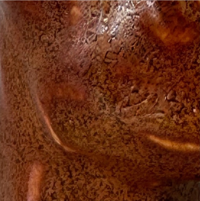 Rust glaze swatch, gloss ceramic finish for pet memorial urn