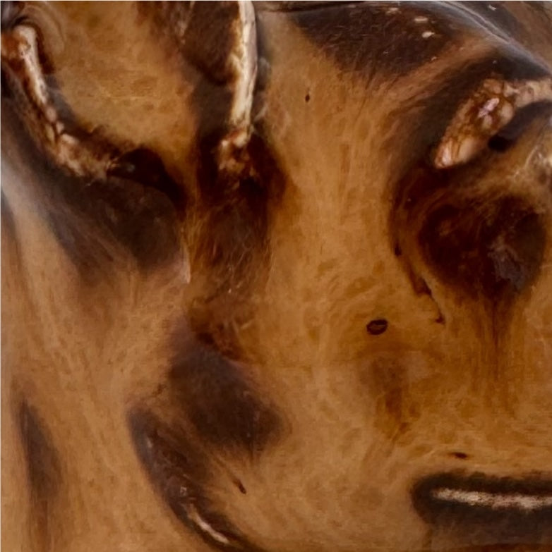 Tawny glaze swatch, gloss ceramic finish for pet memorial urn